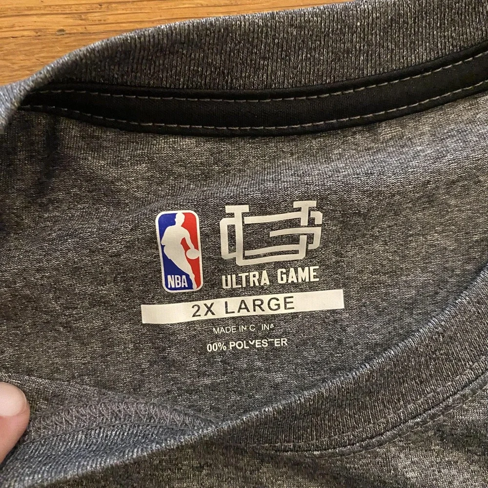 Sacramento Kings Shirt Mens 2XL Gray NBA Basketball Performance Training Tee - Picture 3 of 7